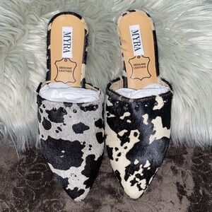 MYRA Cowhide slide on shoes